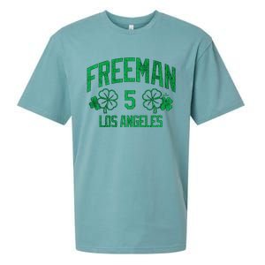 Freddie Free Los Angeles Baseball St PatrickS Clover Funny Gift Sueded Cloud Jersey T-Shirt