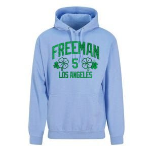 Freddie Free Los Angeles Baseball St PatrickS Clover Funny Gift Unisex Surf Hoodie