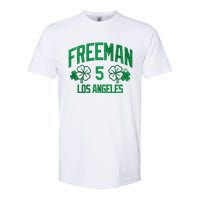 Freddie Free Los Angeles Baseball St PatrickS Clover Funny Gift Softstyle CVC T-Shirt