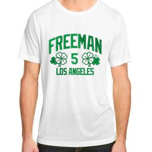 Freddie Free Los Angeles Baseball St PatrickS Clover Funny Gift Adult ChromaSoft Performance T-Shirt