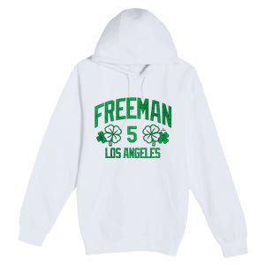 Freddie Free Los Angeles Baseball St PatrickS Clover Funny Gift Premium Pullover Hoodie