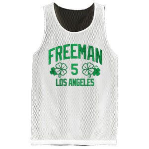 Freddie Free Los Angeles Baseball St PatrickS Clover Funny Gift Mesh Reversible Basketball Jersey Tank