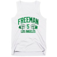 Freddie Free Los Angeles Baseball St PatrickS Clover Funny Gift Tank Top