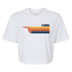 Retro Vintage Florida Bella+Canvas Jersey Crop Tee