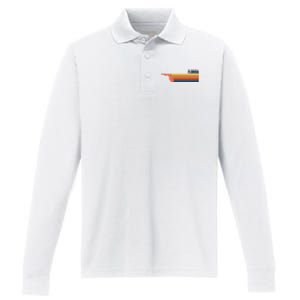 Retro Vintage Florida Performance Long Sleeve Polo