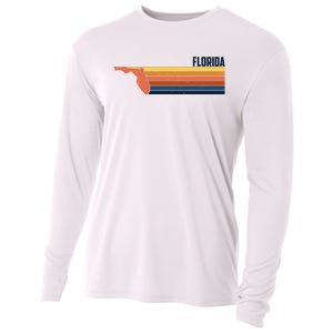 Retro Vintage Florida Cooling Performance Long Sleeve Crew