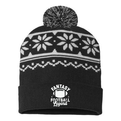 Fantasy Football Legend Sporty Graphic USA-Made Snowflake Beanie