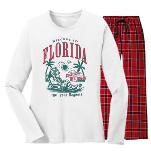 Florida Women's Long Sleeve Flannel Pajama Set 