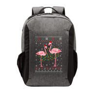 Funny Flamingo Lights Tangled Ugly Sweater Christmas Animals Vector Backpack