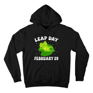 Funny Frog Leap Day February 29 Birthday Feb 29 Leap Year Hoodie