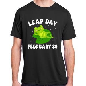 Funny Frog Leap Day February 29 Birthday Feb 29 Leap Year Adult ChromaSoft Performance T-Shirt