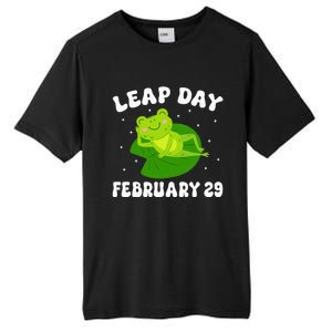 Funny Frog Leap Day February 29 Birthday Feb 29 Leap Year Tall Fusion ChromaSoft Performance T-Shirt