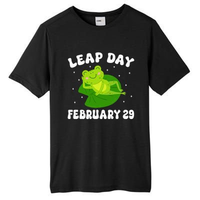 Funny Frog Leap Day February 29 Birthday Feb 29 Leap Year Tall Fusion ChromaSoft Performance T-Shirt