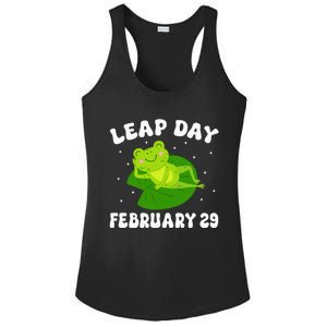 Funny Frog Leap Day February 29 Birthday Feb 29 Leap Year Ladies PosiCharge Competitor Racerback Tank