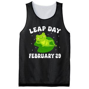 Funny Frog Leap Day February 29 Birthday Feb 29 Leap Year Mesh Reversible Basketball Jersey Tank