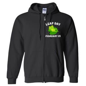 Funny Frog Leap Day February 29 Birthday Feb 29 Leap Year Full Zip Hoodie