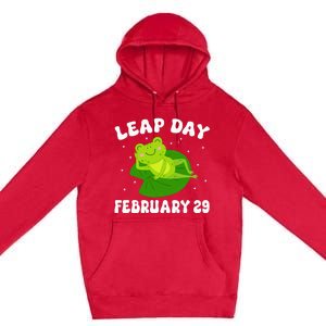 Funny Frog Leap Day February 29 Birthday Feb 29 Leap Year Premium Pullover Hoodie