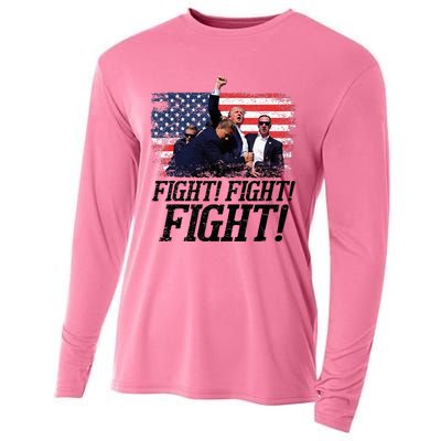 Fight Fist Legend Trump 2024 Survived Shot At Election Rally Cooling Performance Long Sleeve Crew