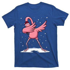 Funny Flamingo Lights Snow Christmas Animals Birds Pink Dab Great Gift T-Shirt