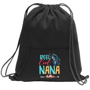 Funny Fishing Lover Happy Mothers Day Matching Proud Nana Sweatshirt Cinch Pack Bag