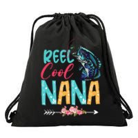 Funny Fishing Lover Happy Mothers Day Matching Proud Nana Drawstring Bag