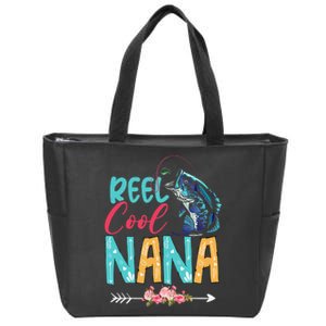 Funny Fishing Lover Happy Mothers Day Matching Proud Nana Zip Tote Bag