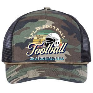 Funny Football Line Go Sports Ofunny Giftline Football Gameday Gift Retro Rope Trucker Hat Cap