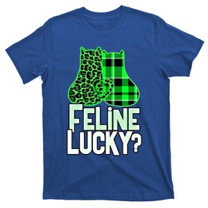 Funny Feline Lucky Feeling My Cats Luck St Patrick's Gift T-Shirt