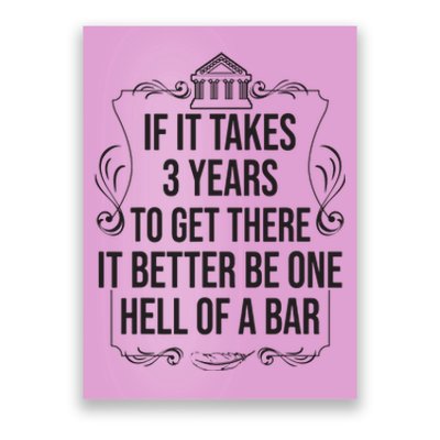 Funny Future Lawyer Student Gift Cute Law School Bar Exam Poster