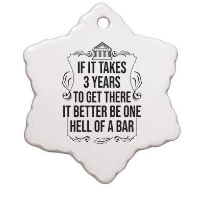 Funny Future Lawyer Student Gift Cute Law School Bar Exam Ceramic Star Ornament