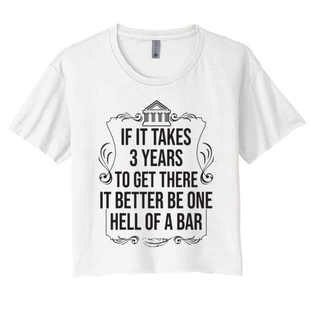 Funny Future Lawyer Student Gift Cute Law School Bar Exam Crop Top