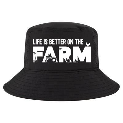 Farm Farmer Life Is Better On The Farm Cool Comfort Performance Bucket Hat