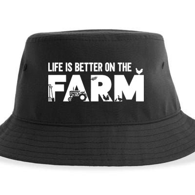 Farm Farmer Life Is Better On The Farm Sustainable Bucket Hat