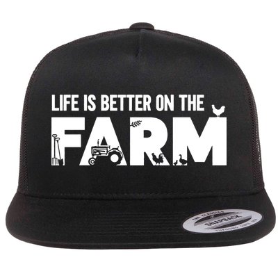 Farm Farmer Life Is Better On The Farm Flatbill Hat