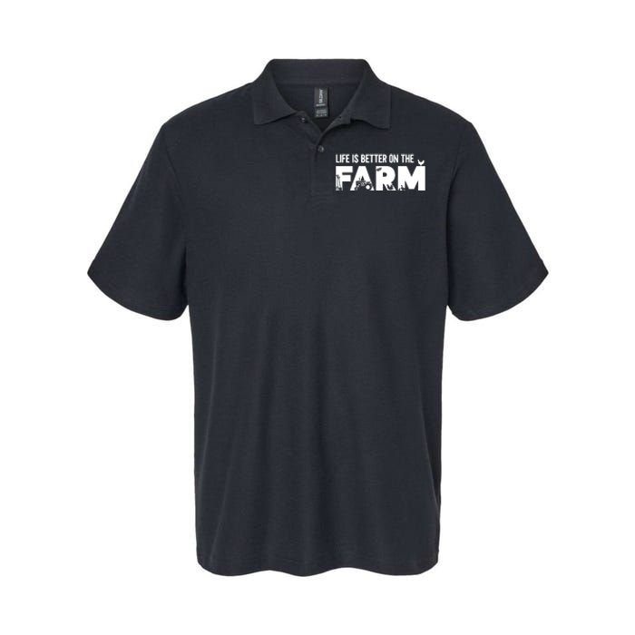 Farm Farmer Life Is Better On The Farm Softstyle Adult Sport Polo