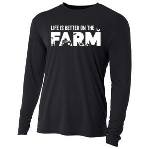 Farm Farmer Life Is Better On The Farm Cooling Performance Long Sleeve Crew