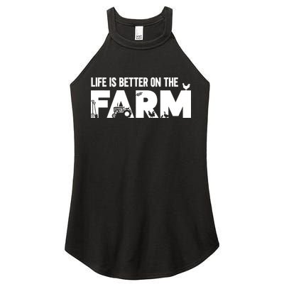 Farm Farmer Life Is Better On The Farm Women's Perfect Tri Rocker Tank