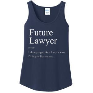 Funny Future Lawyer Gift For Law School Graduate Attorney Ladies Essential Tank