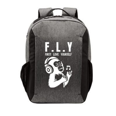 Fly First Love Yourself: Enjoy Music Cute Monkey Cute Gift Vector Backpack