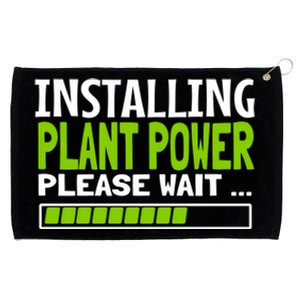 Funny Food Lover Plant Power Vegan Veggie Food Foodie Pun Cute Gift Grommeted Golf Towel