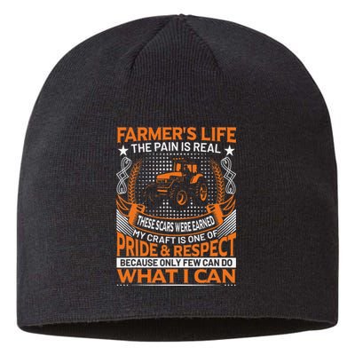 Funny Farmer’s Life Tractors Planting Crops Sustainable Beanie