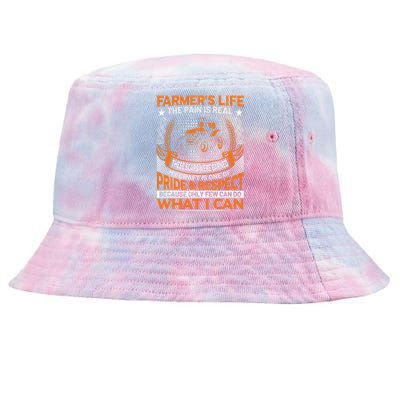 Funny Farmer’s Life Tractors Planting Crops Tie-Dyed Bucket Hat