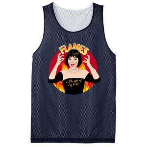 Flames Mesh Reversible Basketball Jersey Tank