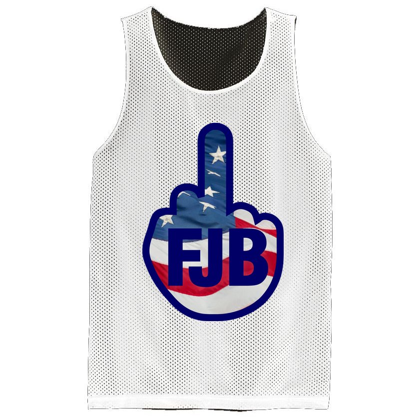 FJB Flag Logo Mesh Reversible Basketball Jersey Tank