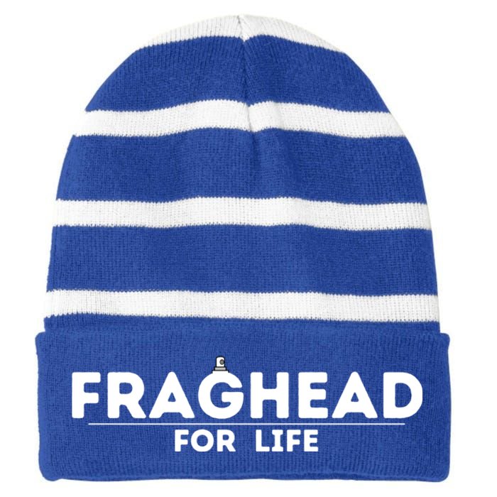 Fraghead For Life Gift Fragrance Perfume Collectors Gift Striped Beanie with Solid Band