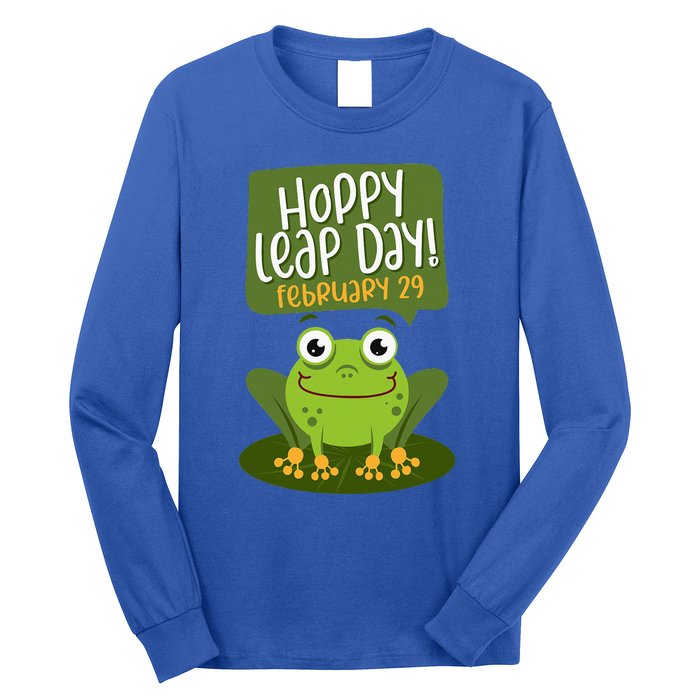 Funny Frog Lover Hoppy Leap Day February 29 Gift Long Sleeve Shirt