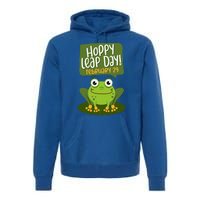 Funny Frog Lover Hoppy Leap Day February 29 Gift Premium Hoodie