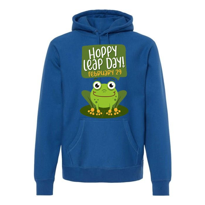 Funny Frog Lover Hoppy Leap Day February 29 Gift Premium Hoodie