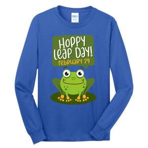 Funny Frog Lover Hoppy Leap Day February 29 Gift Tall Long Sleeve T-Shirt