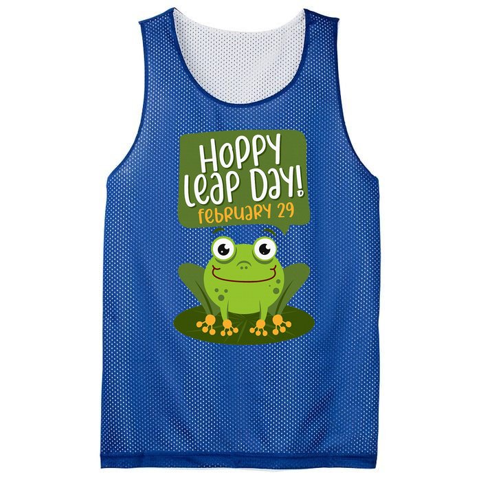 Funny Frog Lover Hoppy Leap Day February 29 Gift Mesh Reversible Basketball Jersey Tank